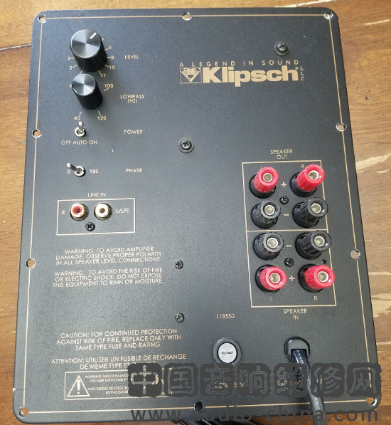 Klipsch KSW-12 功放维修